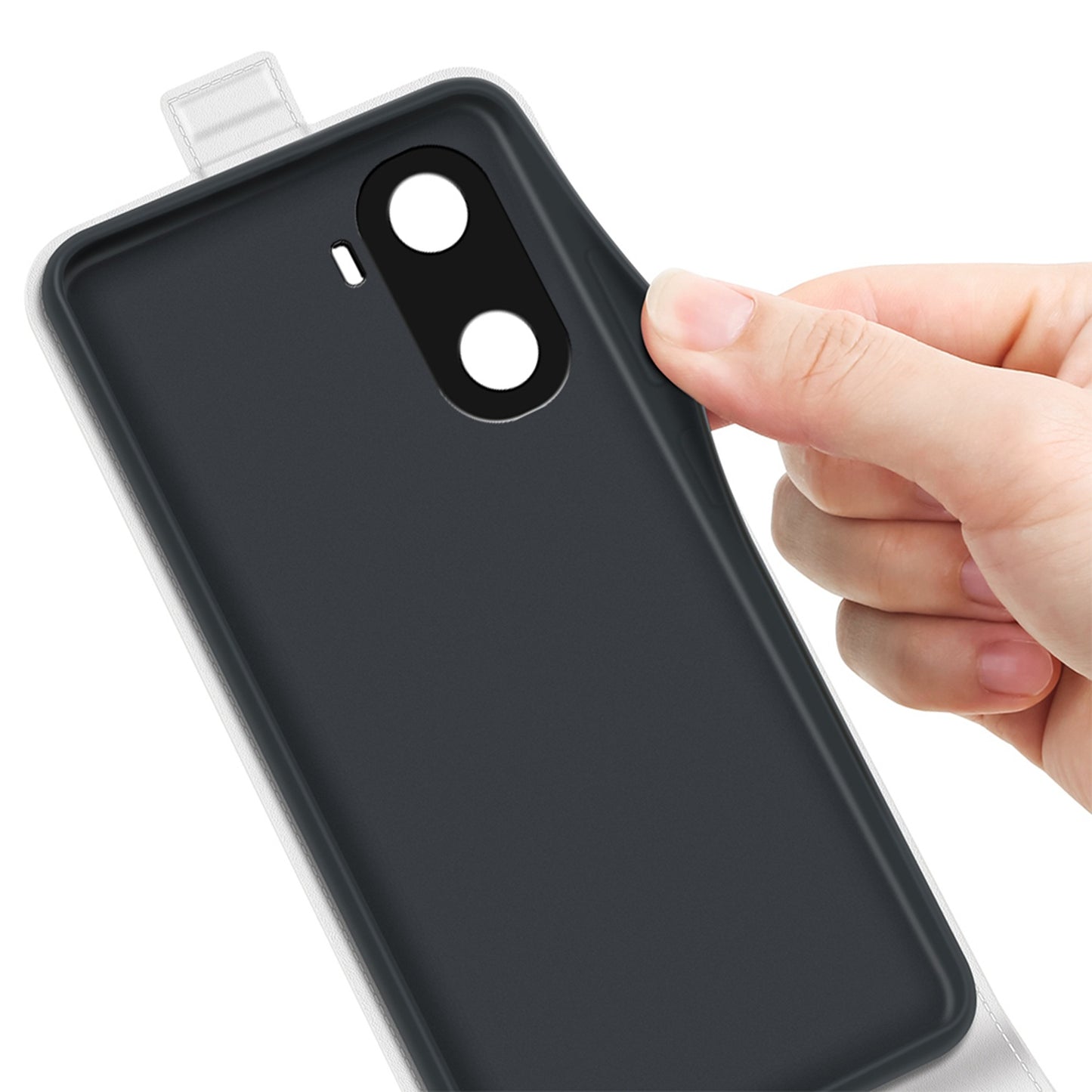For Honor X40i 5G Full Protection Vertical Flip Crazy Horse Texture PU Leather Cover Card Holder Anti-scratch Phone Case
