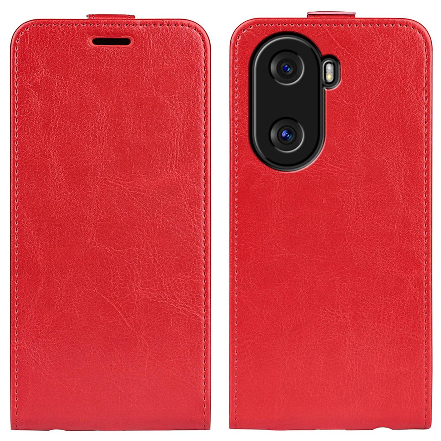 For Honor X40i 5G Full Protection Vertical Flip Crazy Horse Texture PU Leather Cover Card Holder Anti-scratch Phone Case