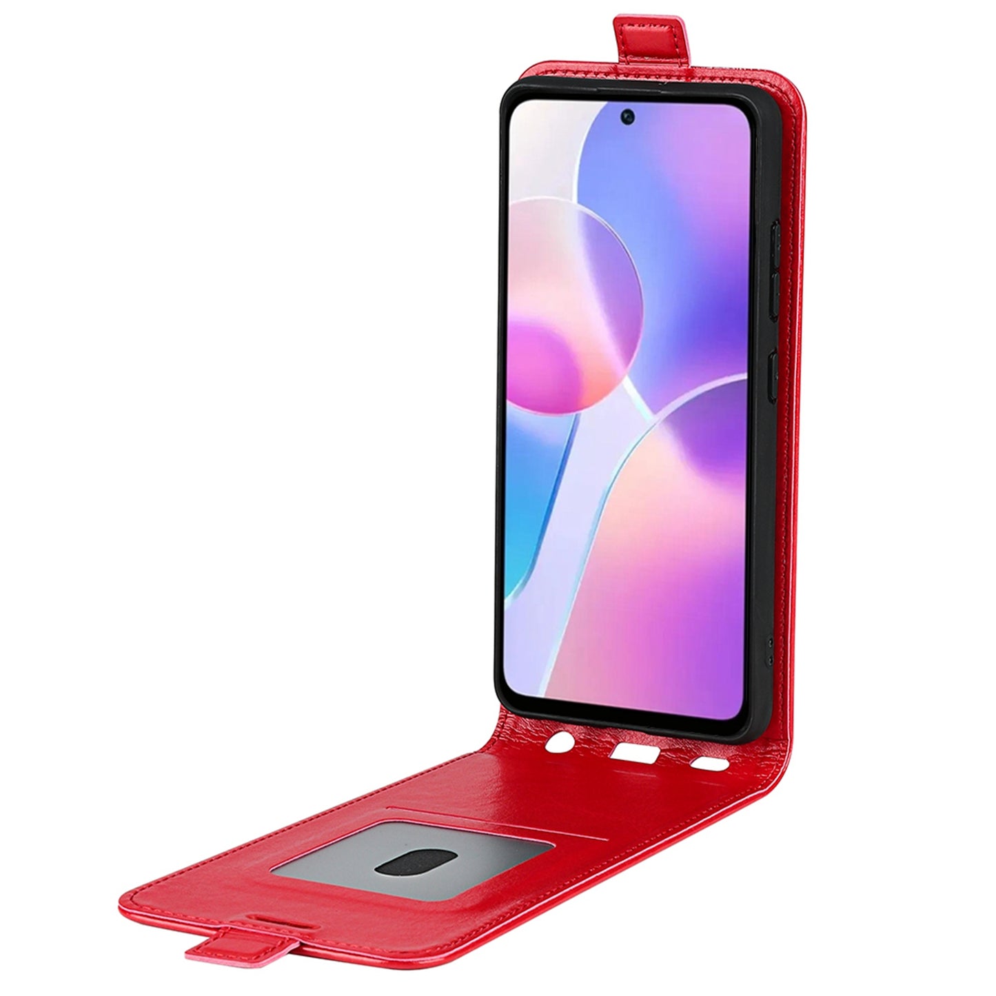 For Honor X40i 5G Full Protection Vertical Flip Crazy Horse Texture PU Leather Cover Card Holder Anti-scratch Phone Case