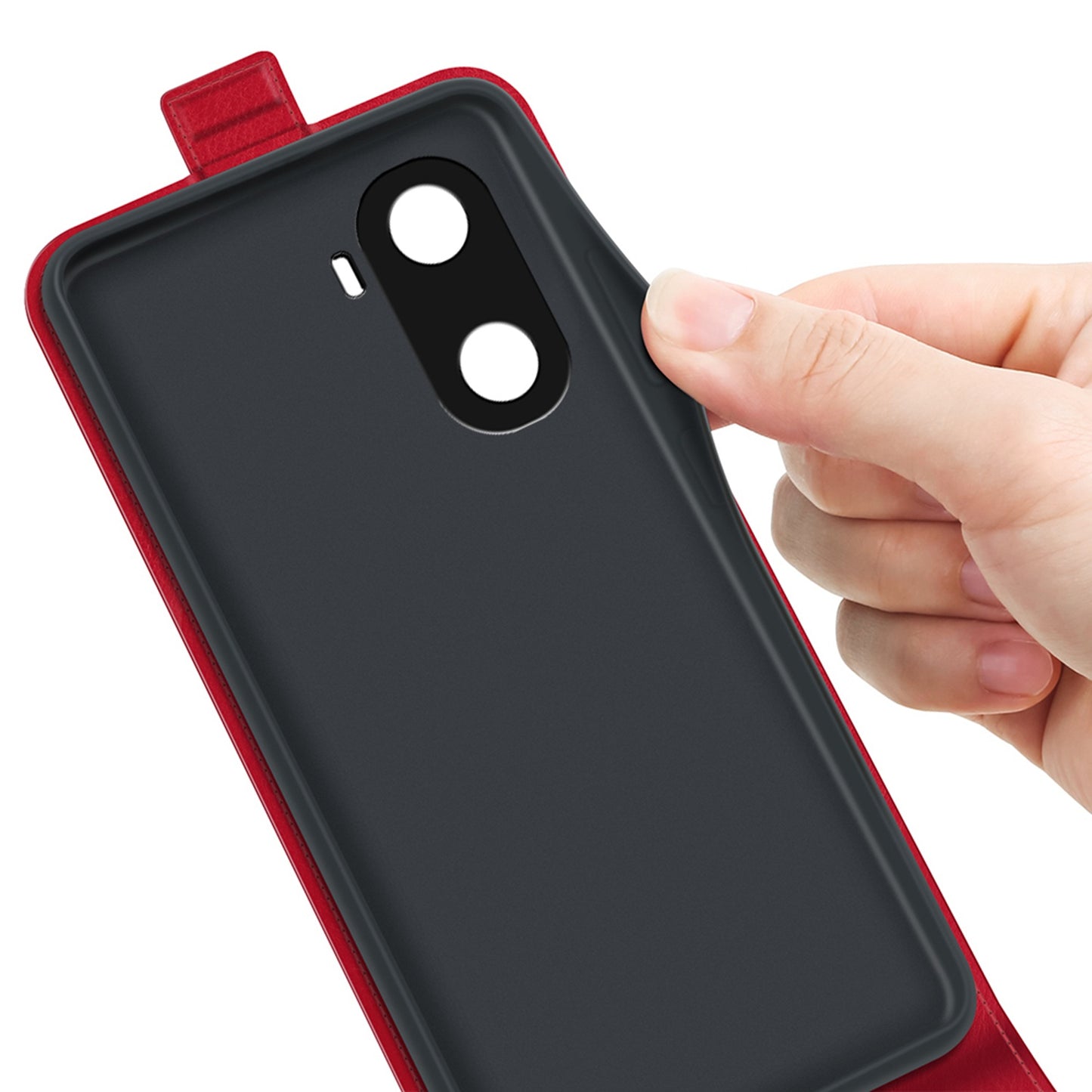 For Honor X40i 5G Full Protection Vertical Flip Crazy Horse Texture PU Leather Cover Card Holder Anti-scratch Phone Case