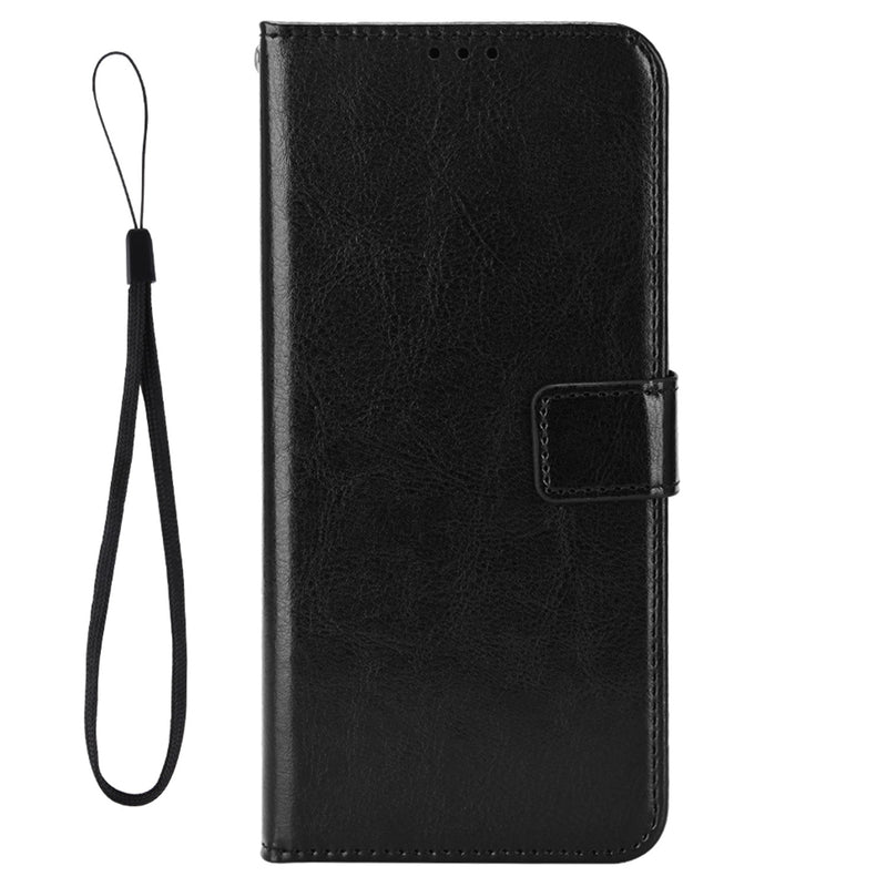 For HTC Desire 22 Pro 5G Cell Phone Wallet Case Crazy Horse Texture PU Leather+TPU Stand Cover Protective Shell