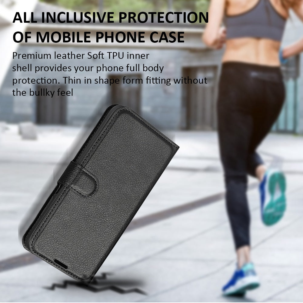 For Honor Magic4 Pro 5G Shockproof Litchi Texture Folio Flip Phone Case Anti-scratch PU Leather Wallet Stand Cover
