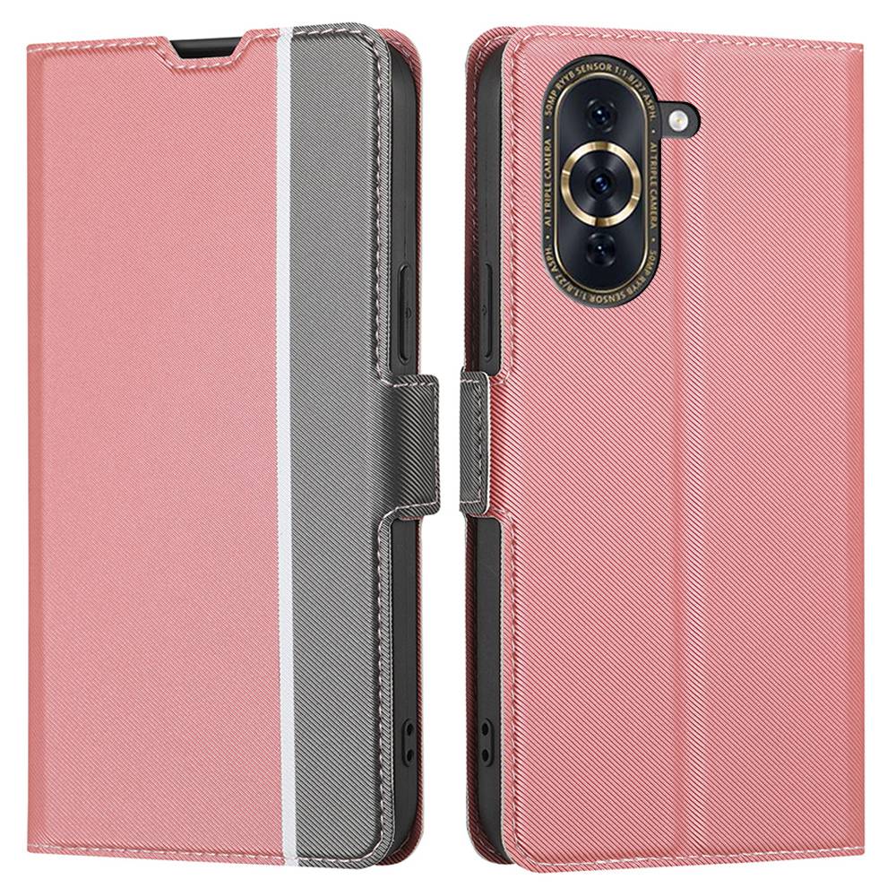 For Huawei nova 10 Pro 4G Ultra-thin Anti-fall Twill Texture Phone Flip Case Full Protection PU Leather+TPU Cellphone Cover Stand Card Holder