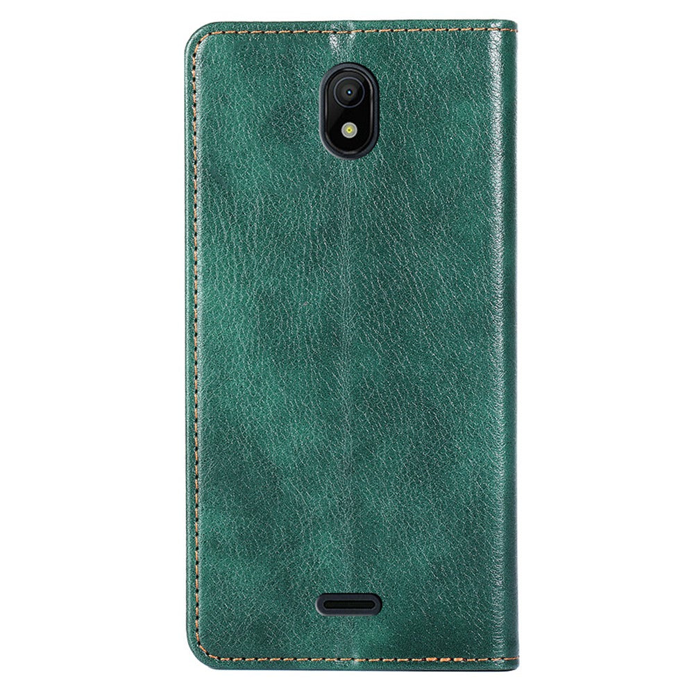 Stand Wallet Full Protection Phone Case for Nokia C100 4G, Magnetic Auto-absorbed PU Leather Protective Cover