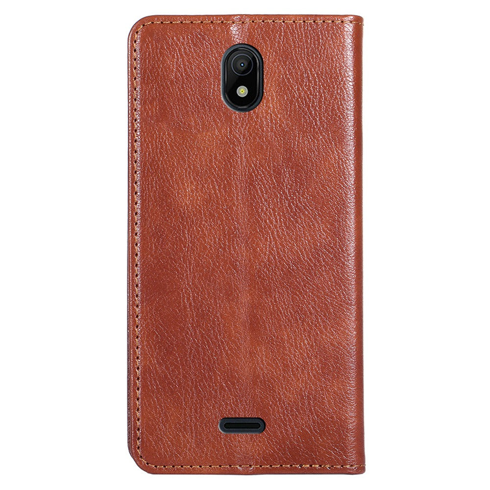 Stand Wallet Full Protection Phone Case for Nokia C100 4G, Magnetic Auto-absorbed PU Leather Protective Cover