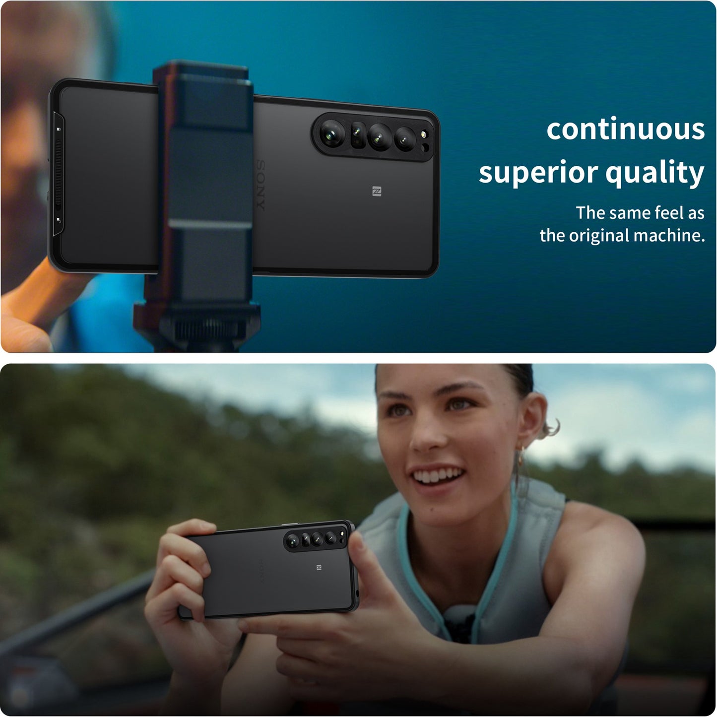 For Sony Xperia 1 IV 5G Aluminium Alloy Frame+TPU Anti-scratch Phone Back Cover Anti-drop Detachable 2-in-1 Matte Phone Case with Lens Cover+Lens Film