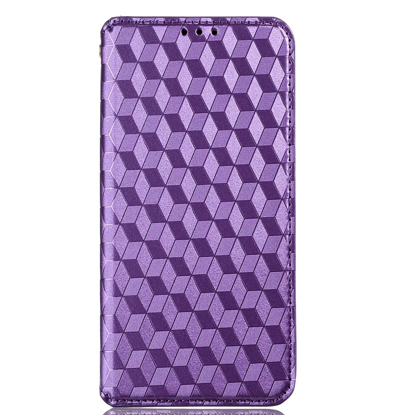For Honor X8 / X30i Magnetic Auto-absorbed PU Leather Case Imprinting Rhombus Pattern Phone Wallet Stand Cover