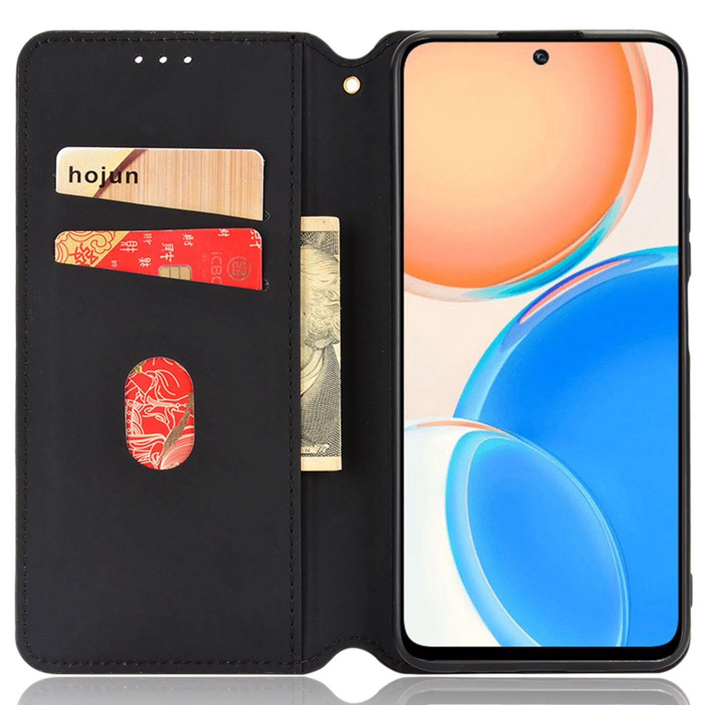 For Honor X8 / X30i Magnetic Auto-absorbed PU Leather Case Imprinting Rhombus Pattern Phone Wallet Stand Cover
