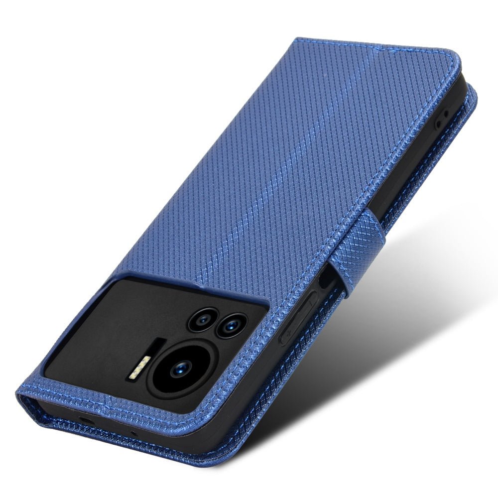 For Infinix Note 12 VIP 4G / X672 Full Protection Diamond Texture PU Leather Phone Case Anti-shock Stand Flip Wallet Cover with Strap