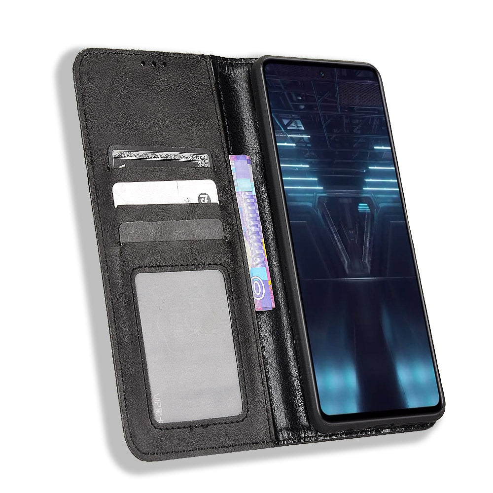 For Infinix Note 12 VIP X672 4G Vintage PU Leather Scratch-resistant Phone Case Stand Drop-proof Shell with Wallet