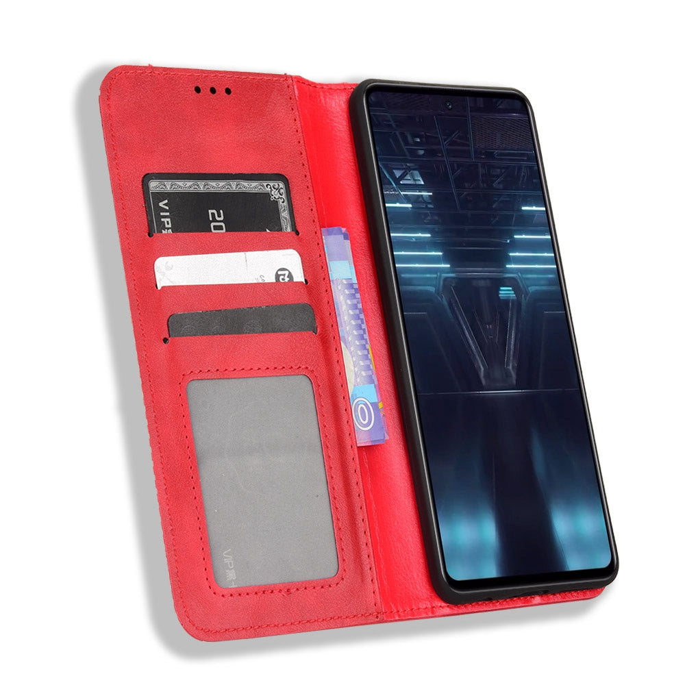 For Infinix Note 12 VIP X672 4G Vintage PU Leather Scratch-resistant Phone Case Stand Drop-proof Shell with Wallet