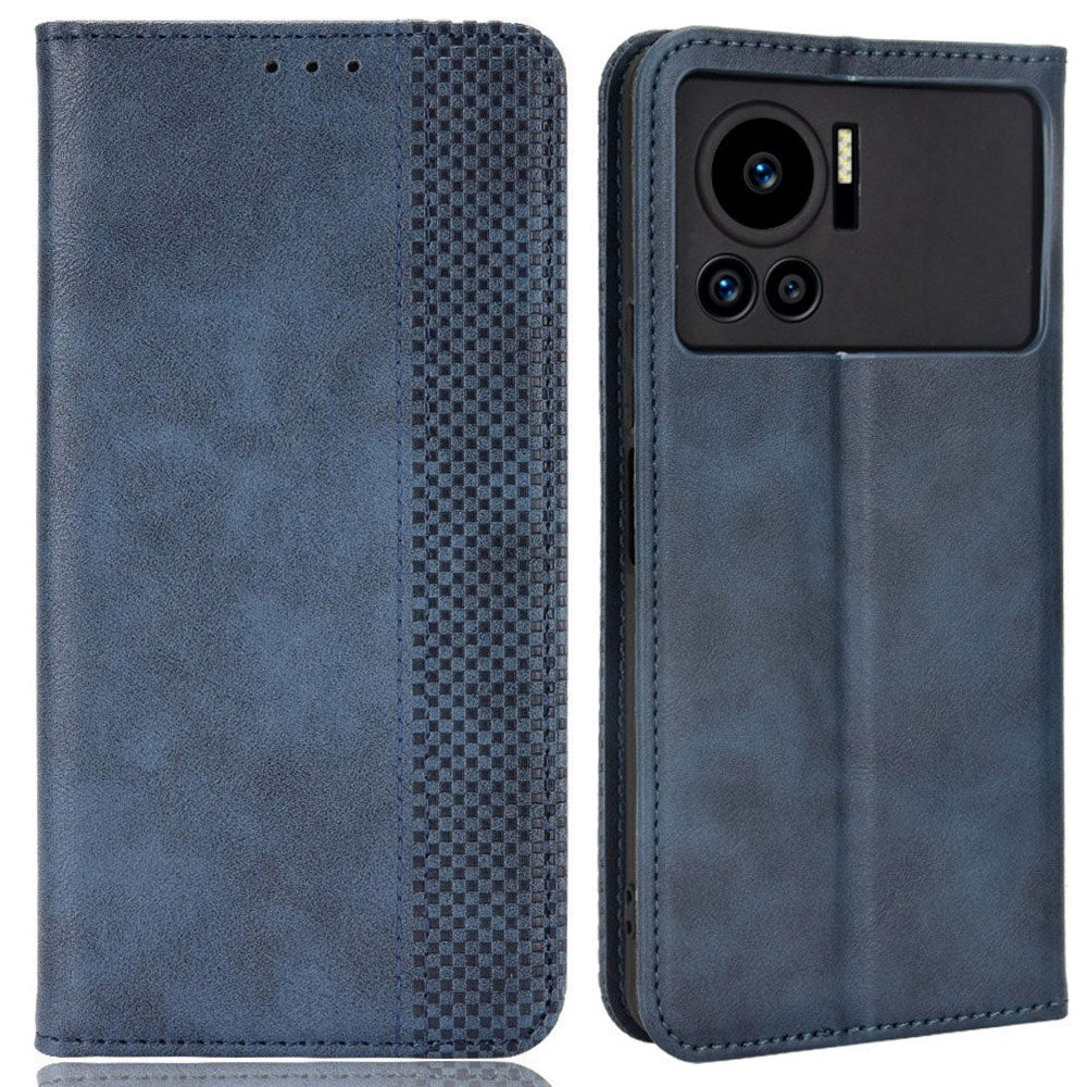 For Infinix Note 12 VIP X672 4G Vintage PU Leather Scratch-resistant Phone Case Stand Drop-proof Shell with Wallet
