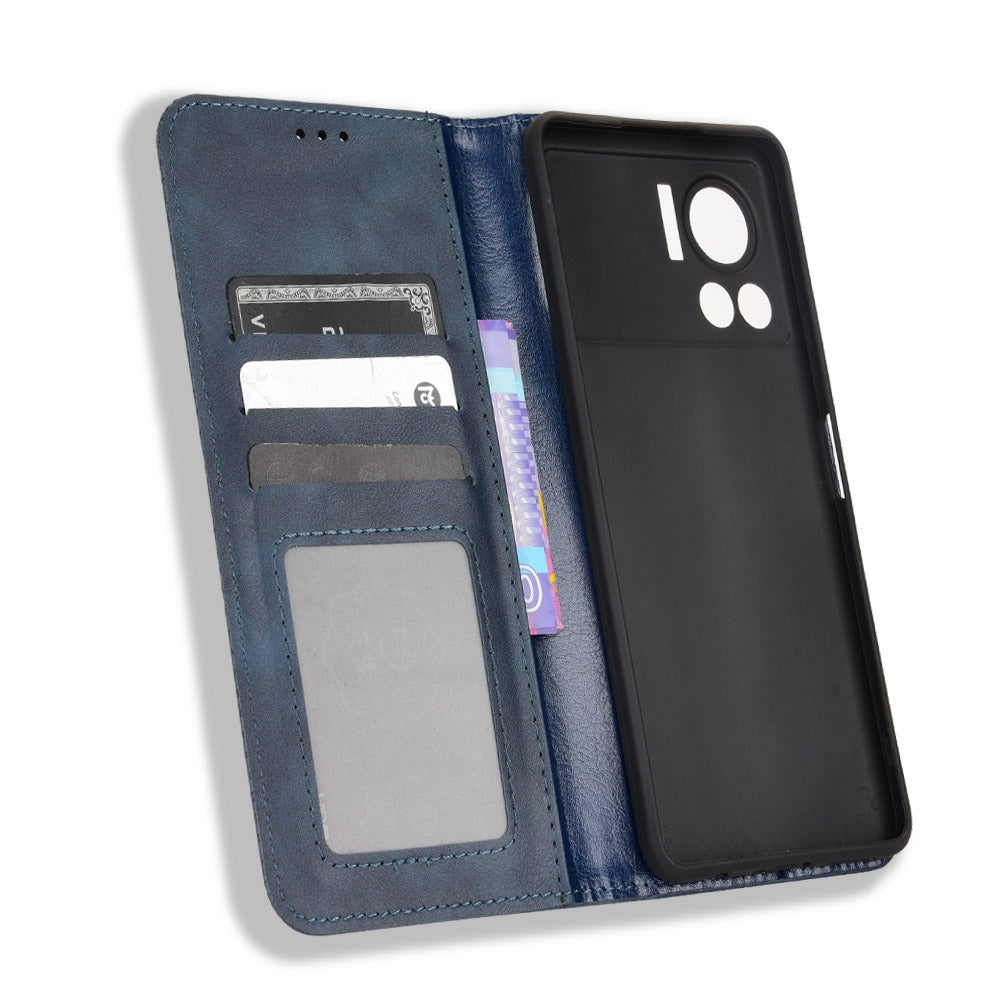 For Infinix Note 12 VIP X672 4G Vintage PU Leather Scratch-resistant Phone Case Stand Drop-proof Shell with Wallet