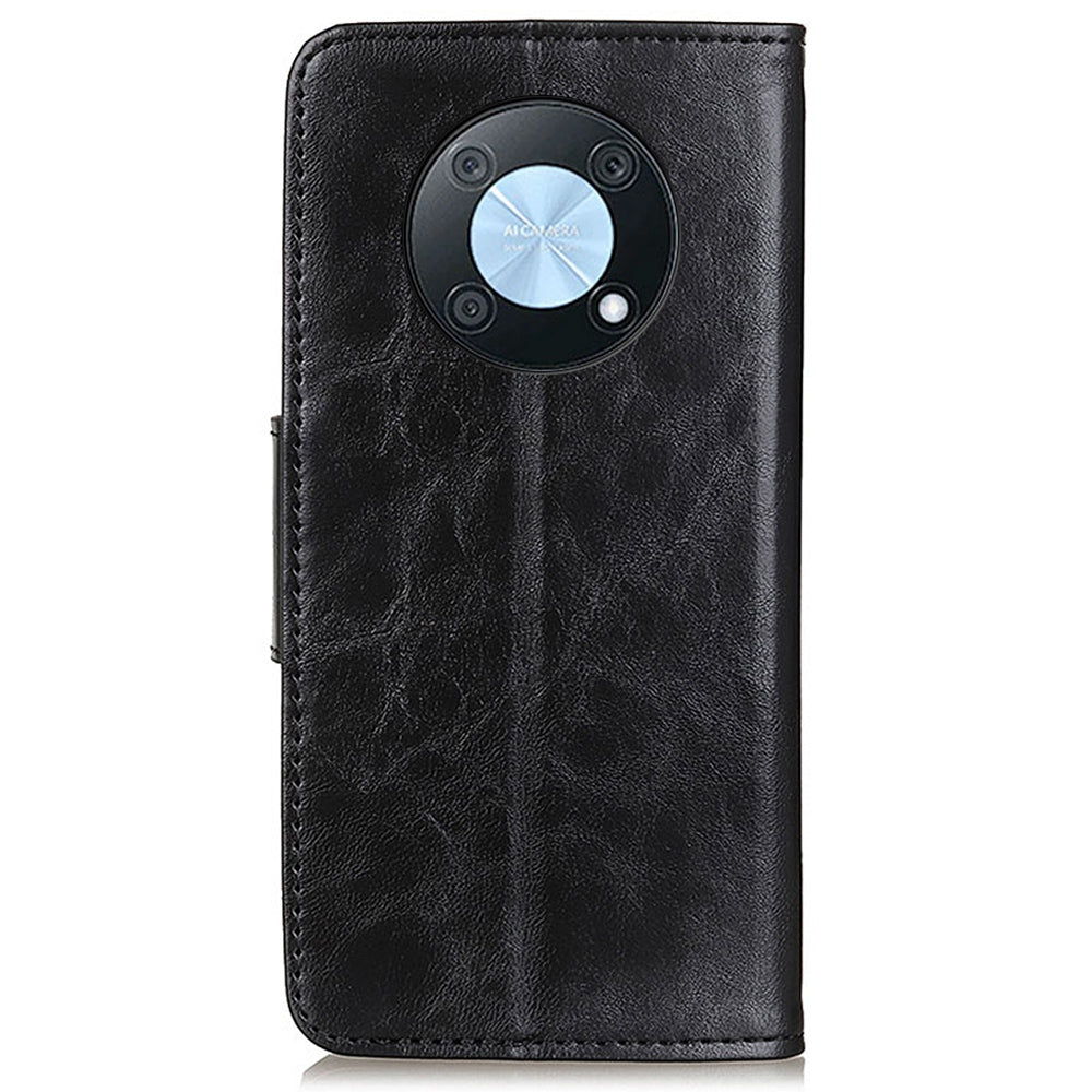 For Huawei nova Y90 4G / Enjoy 50 Pro 4G Split Leather Mobile Phone Cover Supporting Stand Phone Case Anti-drop Crazy Horse Texture Wallet Smartphone Shell