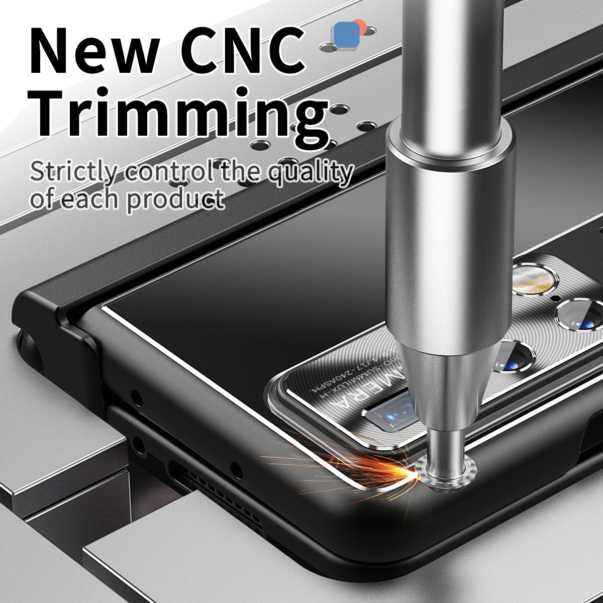 For Huawei Mate X2 Lens Protection Hinge + Stylus Pen Design PC+Aluminum Alloy Anti-fall Kickstand Phone Case with Tempered Glass Screen Film