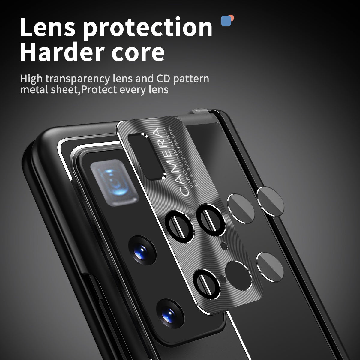 For Huawei Mate X2 Lens Protection Hinge + Stylus Pen Design PC+Aluminum Alloy Anti-fall Kickstand Phone Case with Tempered Glass Screen Film