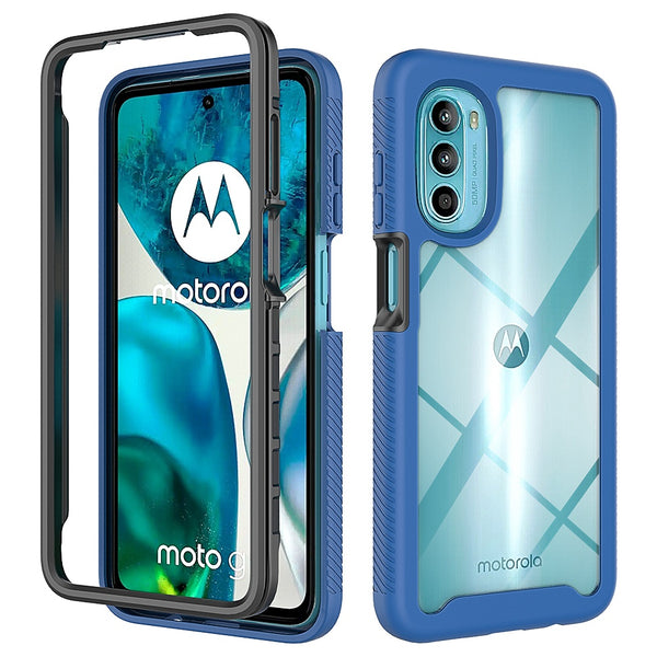 For Motorola Moto G52 4G / G82 5G Acrylic + PC + TPU Phone Case Drop-proof Transparent Protective Cover
