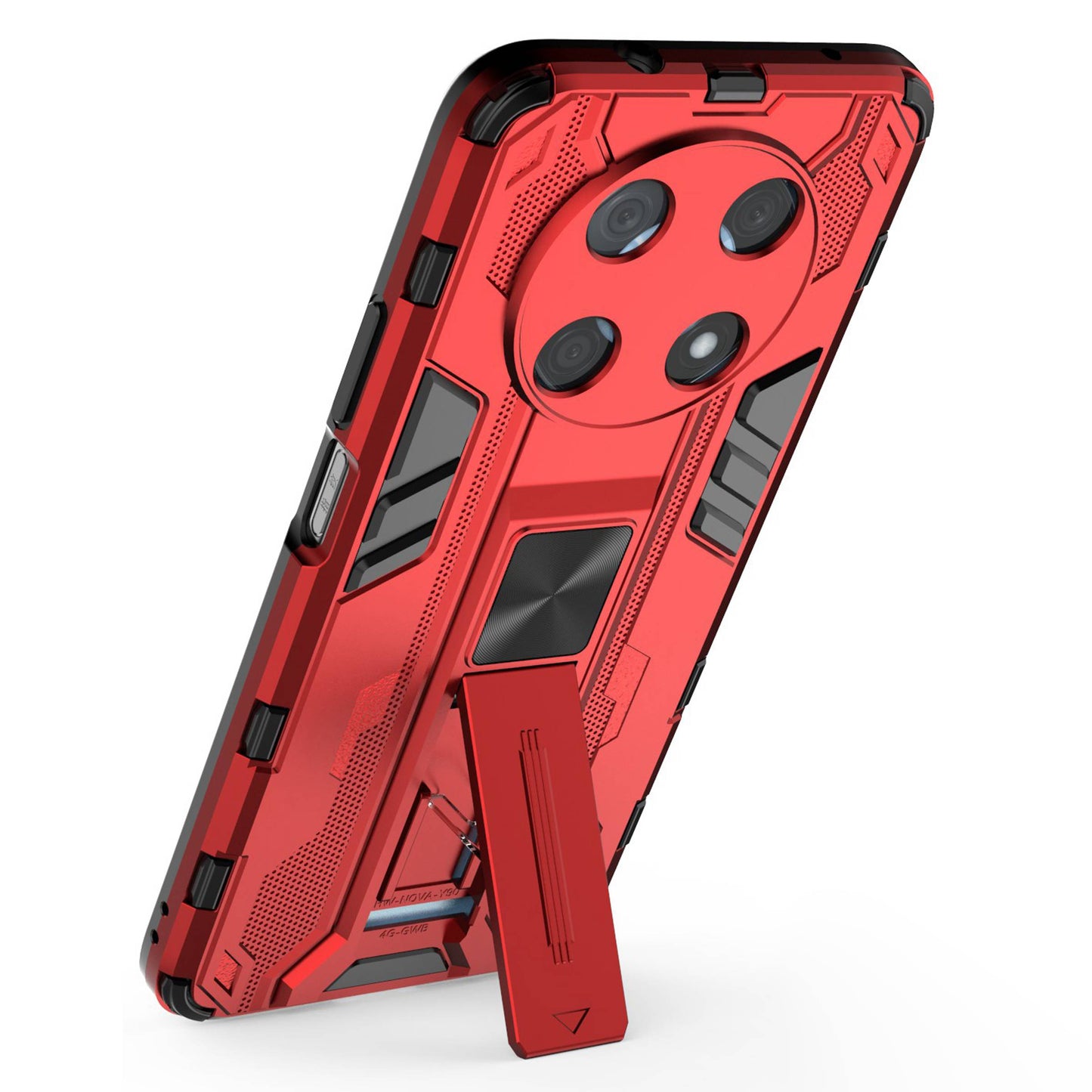 For Huawei Enjoy 50 Pro 4G / nova Y90 4G Wear-resistant Anti-fall Phone Case Kickstand Hybrid Hard PC Soft TPU Back Cover