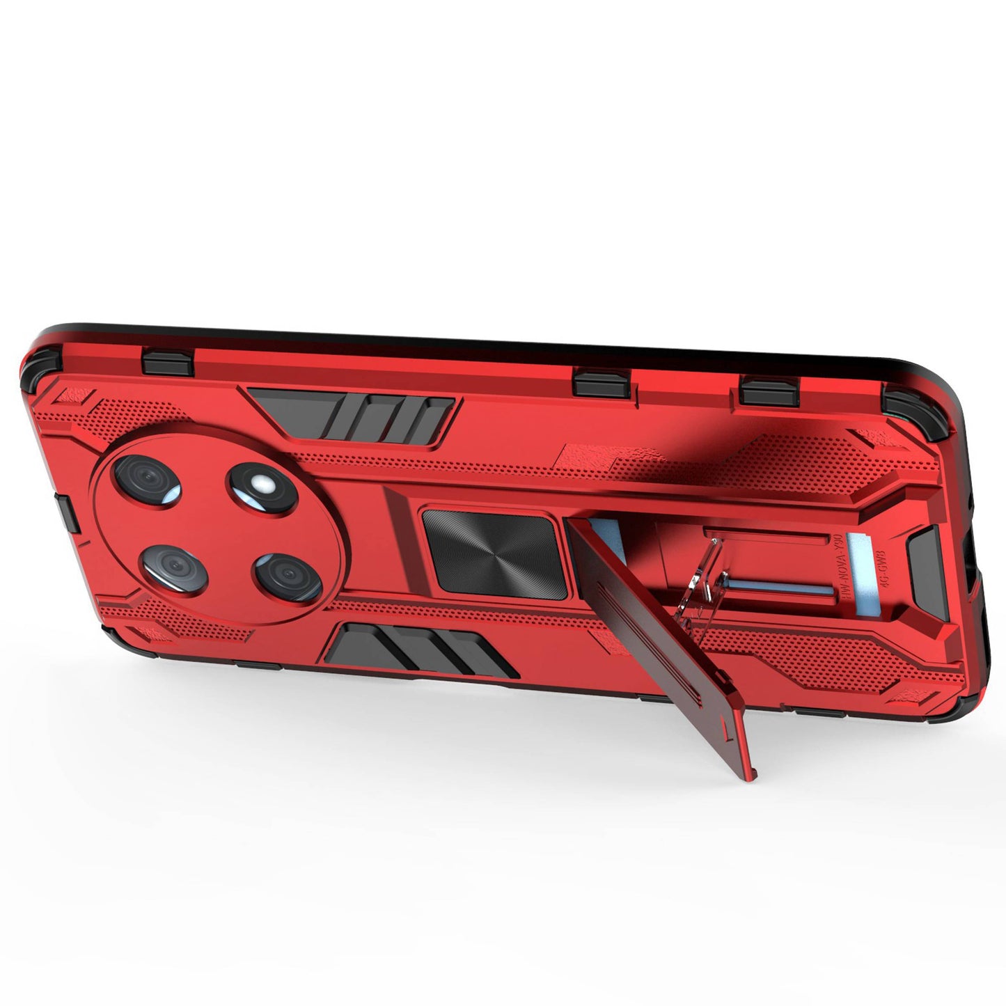 For Huawei Enjoy 50 Pro 4G / nova Y90 4G Wear-resistant Anti-fall Phone Case Kickstand Hybrid Hard PC Soft TPU Back Cover