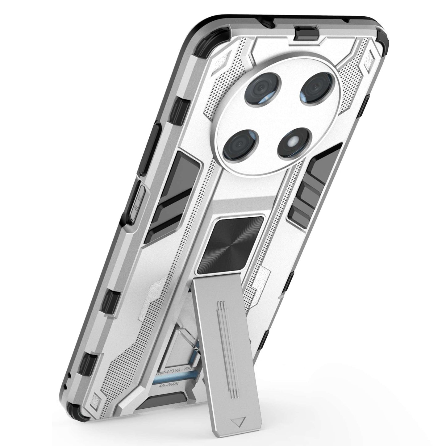 For Huawei Enjoy 50 Pro 4G / nova Y90 4G Wear-resistant Anti-fall Phone Case Kickstand Hybrid Hard PC Soft TPU Back Cover