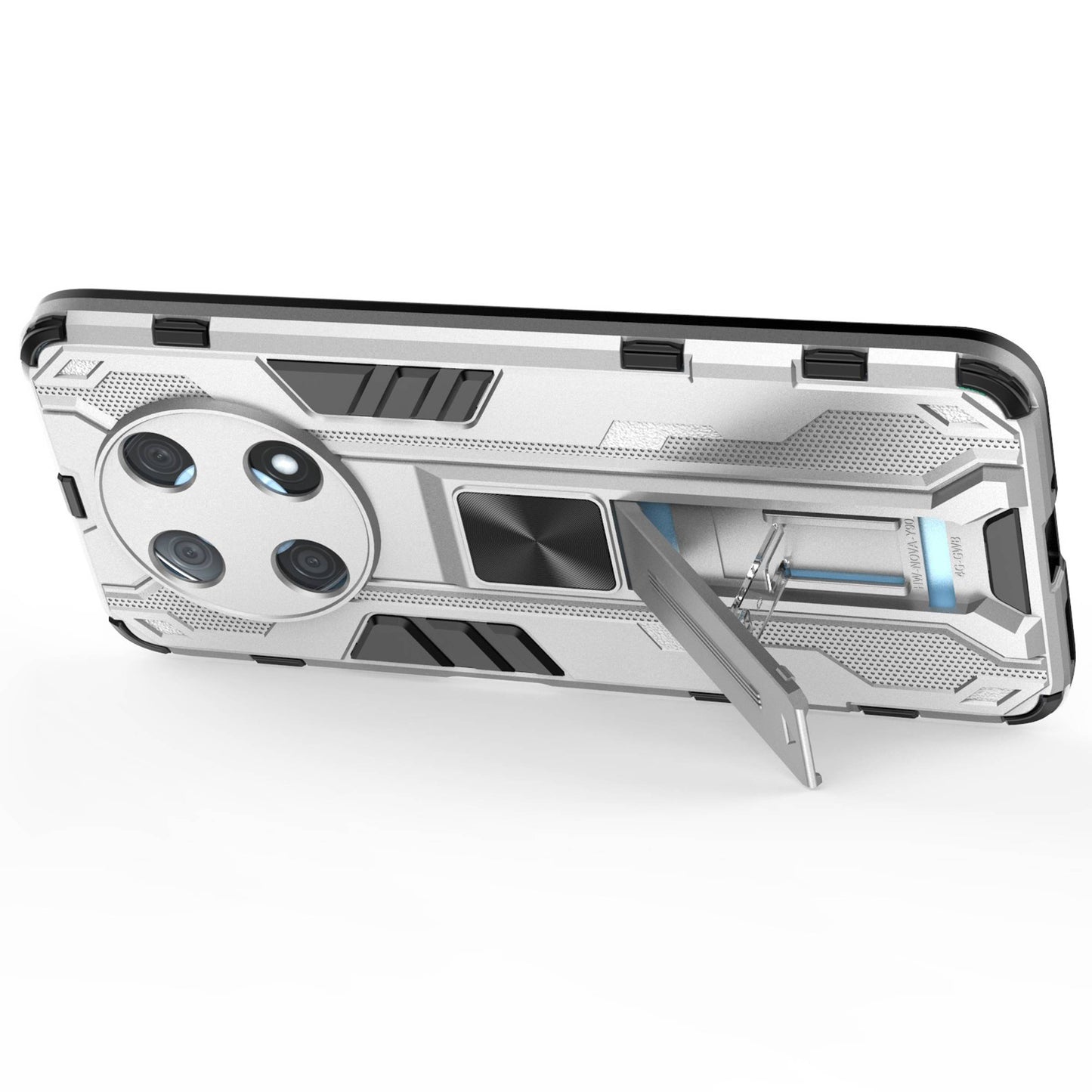 For Huawei Enjoy 50 Pro 4G / nova Y90 4G Wear-resistant Anti-fall Phone Case Kickstand Hybrid Hard PC Soft TPU Back Cover