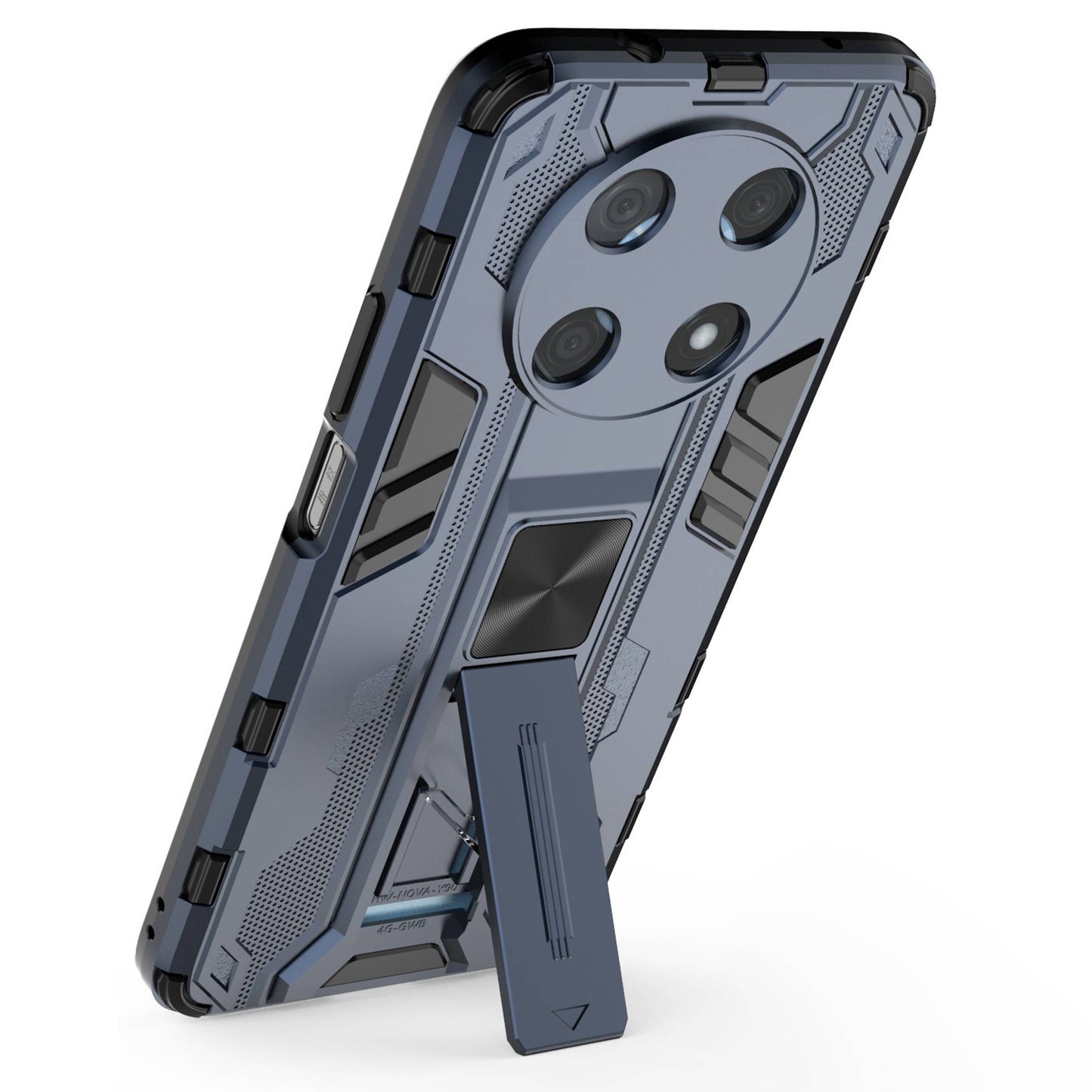 For Huawei Enjoy 50 Pro 4G / nova Y90 4G Wear-resistant Anti-fall Phone Case Kickstand Hybrid Hard PC Soft TPU Back Cover