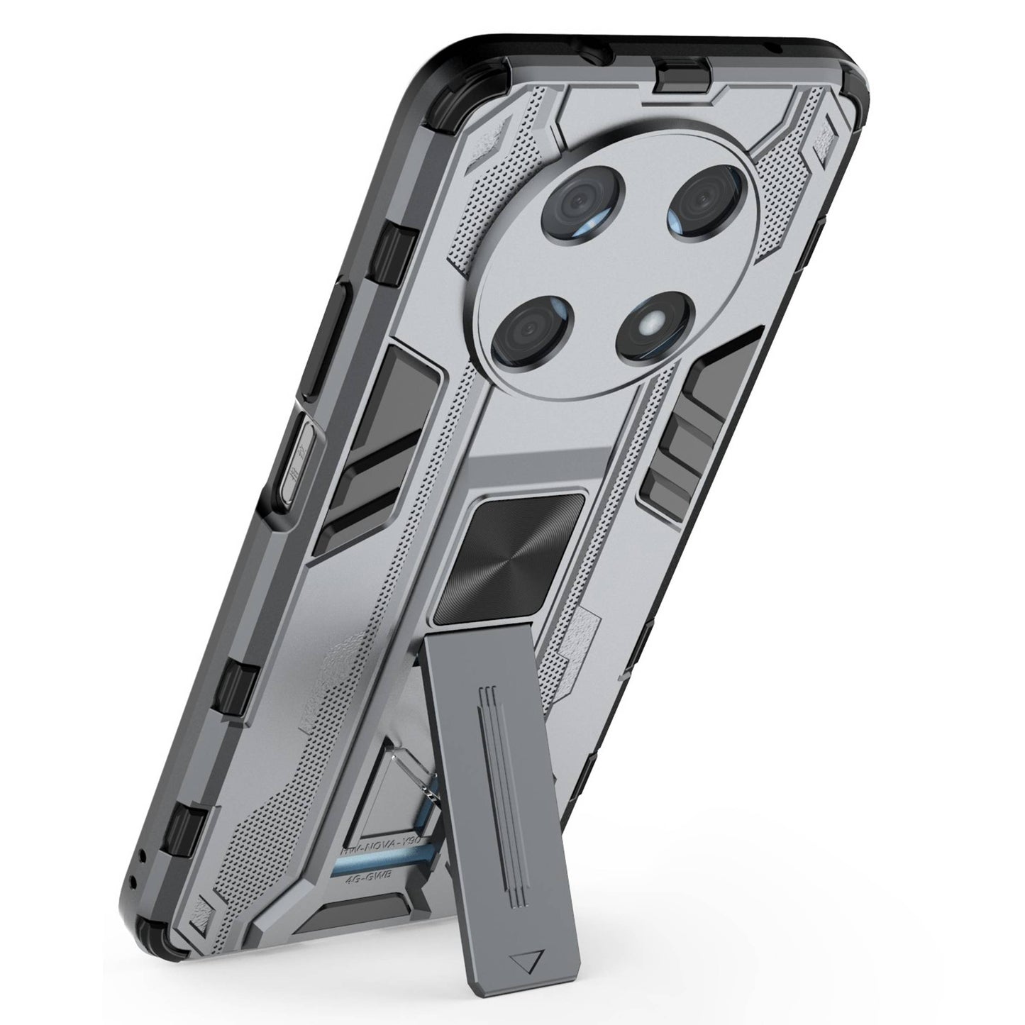 For Huawei Enjoy 50 Pro 4G / nova Y90 4G Wear-resistant Anti-fall Phone Case Kickstand Hybrid Hard PC Soft TPU Back Cover