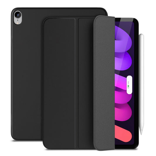 For iPad mini (2021) Trifold Stand Leather Tablet Case Magnetic Absorption Auto Wake / Sleep Protective Cover