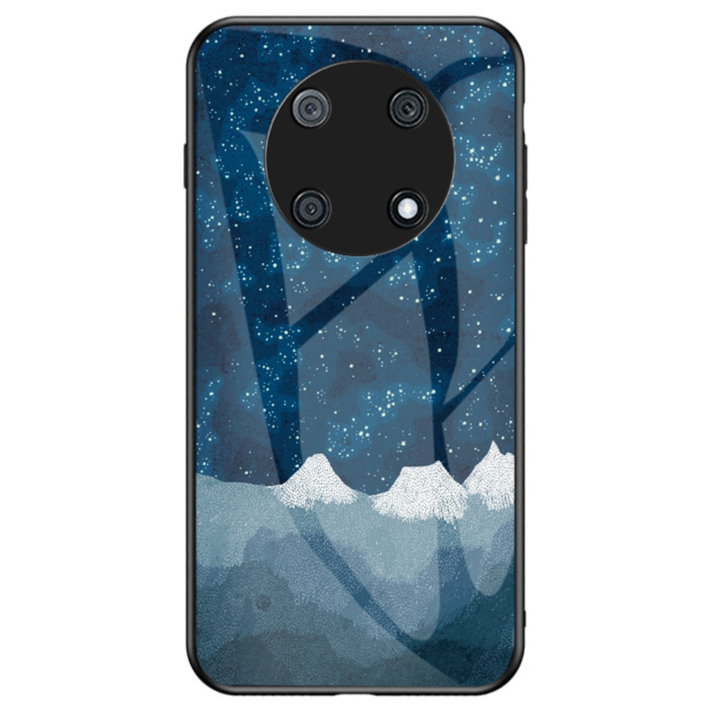 For Huawei Enjoy 50 Pro 4G / nova Y90 4G Painting Starry Sky Pattern Tempered Glass Case Soft TPU Hard PC Anti-Scratch Phone Cover