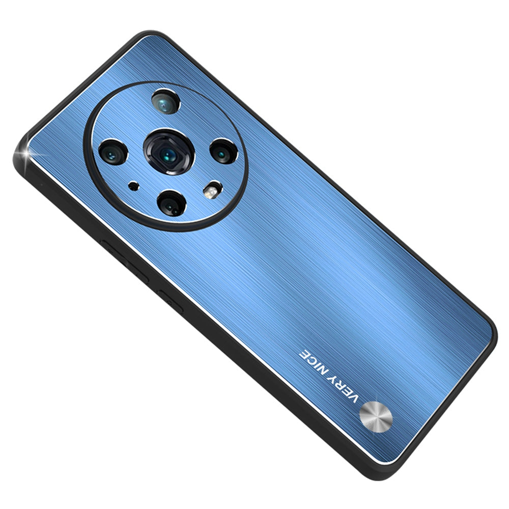 For Honor Magic4 Pro 5G Brushed Aluminium Alloy Back + TPU Frame Phone Case Precise Cutout Protective Cover