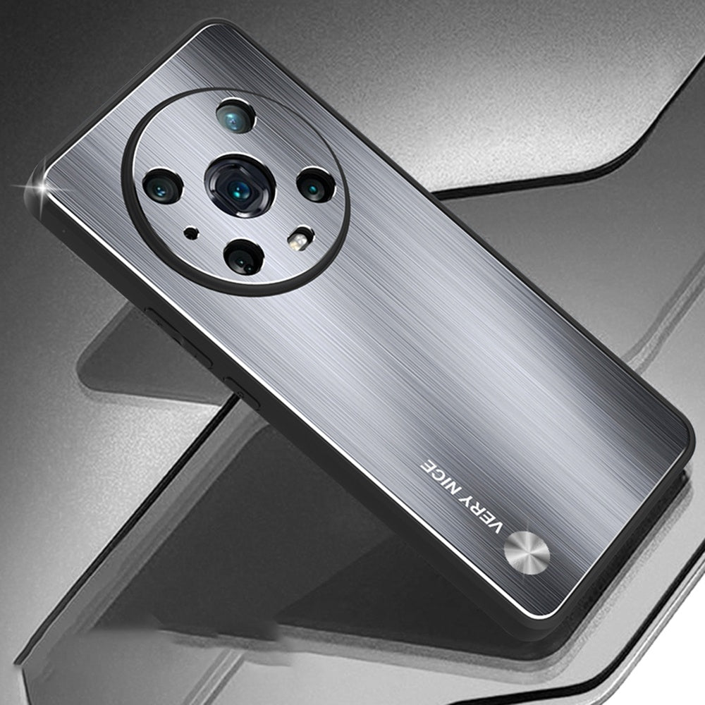 For Honor Magic4 Pro 5G Brushed Aluminium Alloy Back + TPU Frame Phone Case Precise Cutout Protective Cover