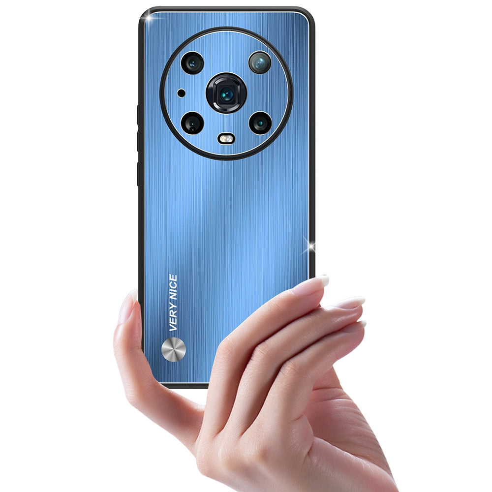 For Honor Magic4 Pro 5G Brushed Aluminium Alloy Back + TPU Frame Phone Case Precise Cutout Protective Cover