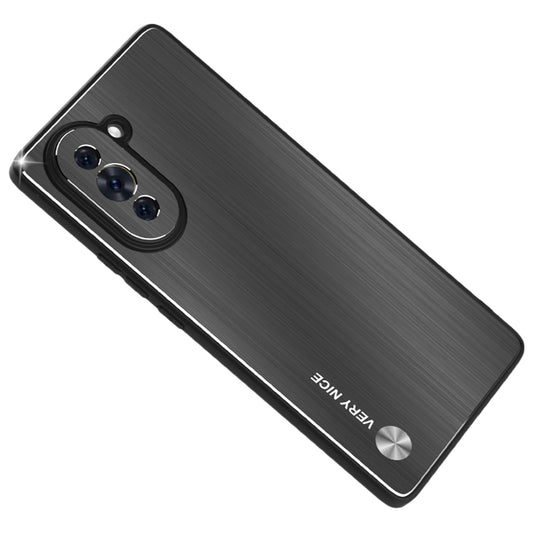 For Huawei nova 10 4G Brushed Surface Anti-drop Phone Case TPU Frame Aluminium Alloy Back Cover