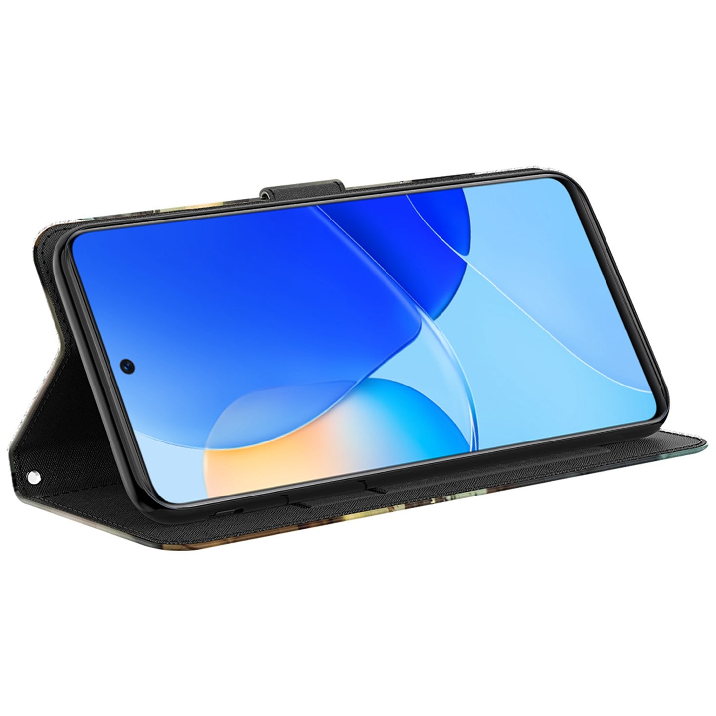 For Honor Magic4 Lite 4G / 5G PU Leather Flip Wallet Cover 3D Pattern Printing Stand Feature Magnetic Protective Phone Case with Strap