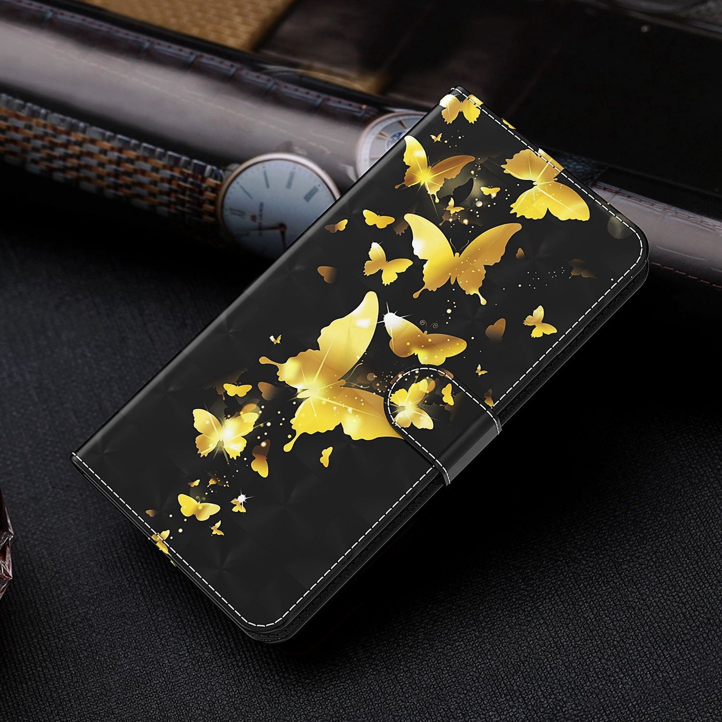 For Honor Magic4 Lite 4G / 5G PU Leather Flip Wallet Cover 3D Pattern Printing Stand Feature Magnetic Protective Phone Case with Strap