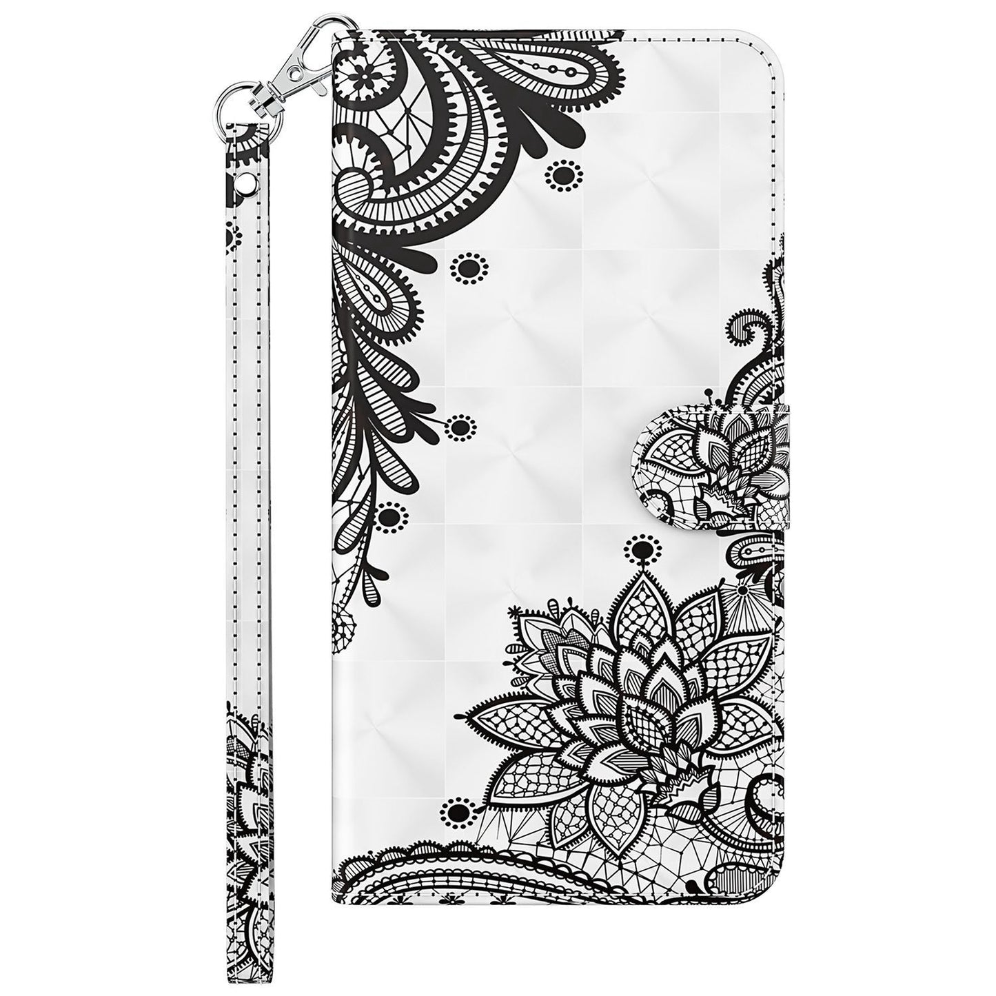 For Honor Magic4 Lite 4G / 5G PU Leather Flip Wallet Cover 3D Pattern Printing Stand Feature Magnetic Protective Phone Case with Strap