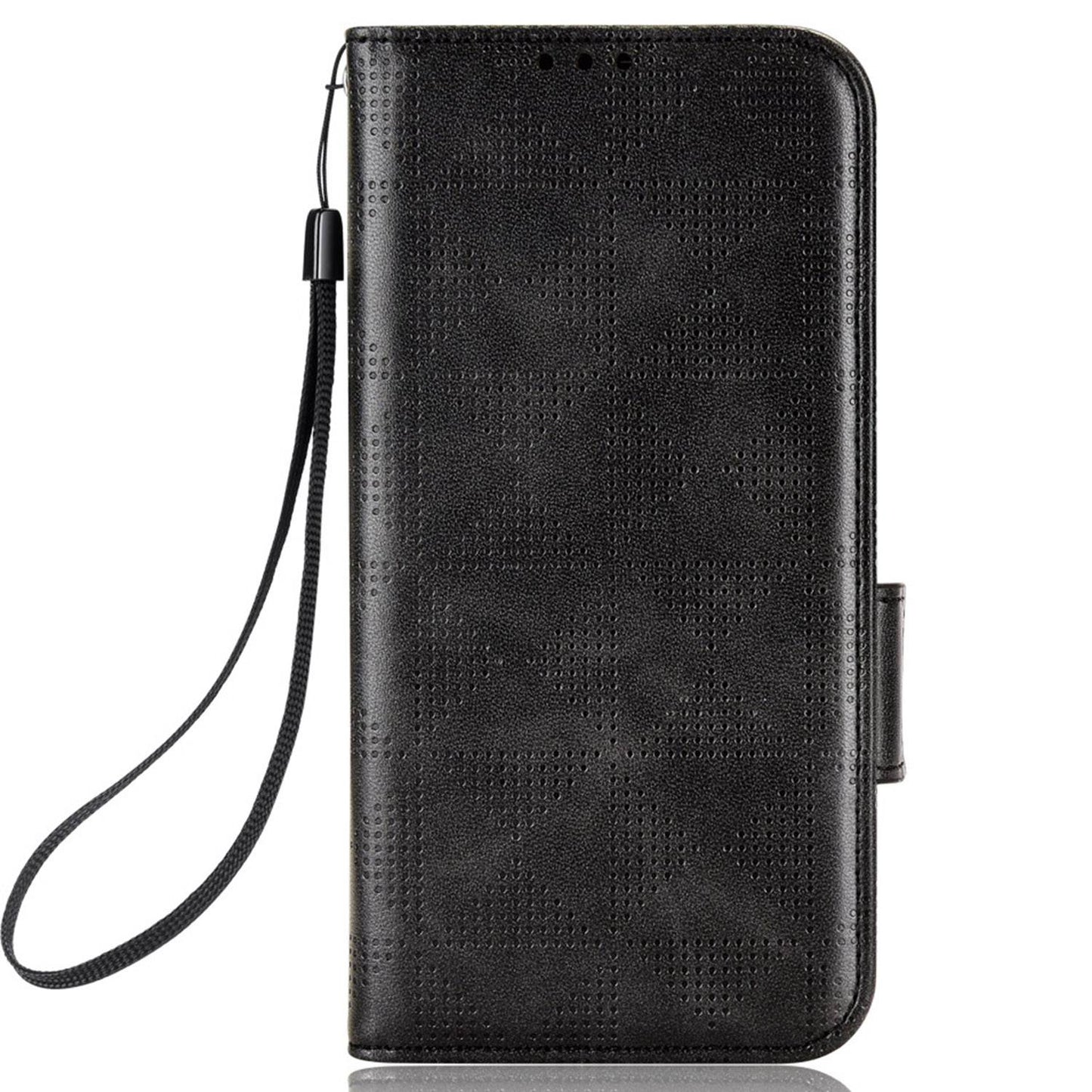 For Honor X9 5G / X30 5G / Magic4 Lite 5G Imprinted Triangle Pattern PU Leather Magnetic Flip Cover Stand Hand Strap Wallet Purse Case