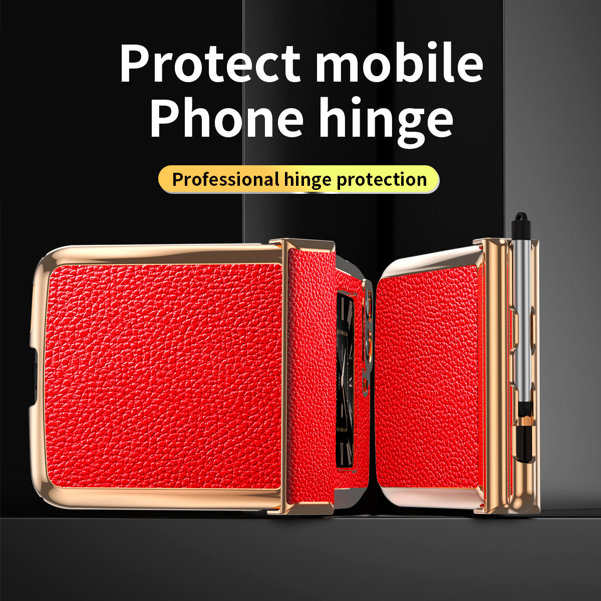 For Motorola Moto Razr 2022 5G Phone Case Shockproof Phone Cover Electroplating PU Leather + PC Phone Case with Pen