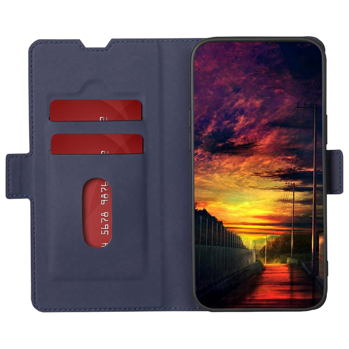 For Huawei Enjoy 50 Pro 4G / nova Y90 4G Twill Texture Side Magnetic Clasp PU Leather Stand Cover Card Slots Phone Case