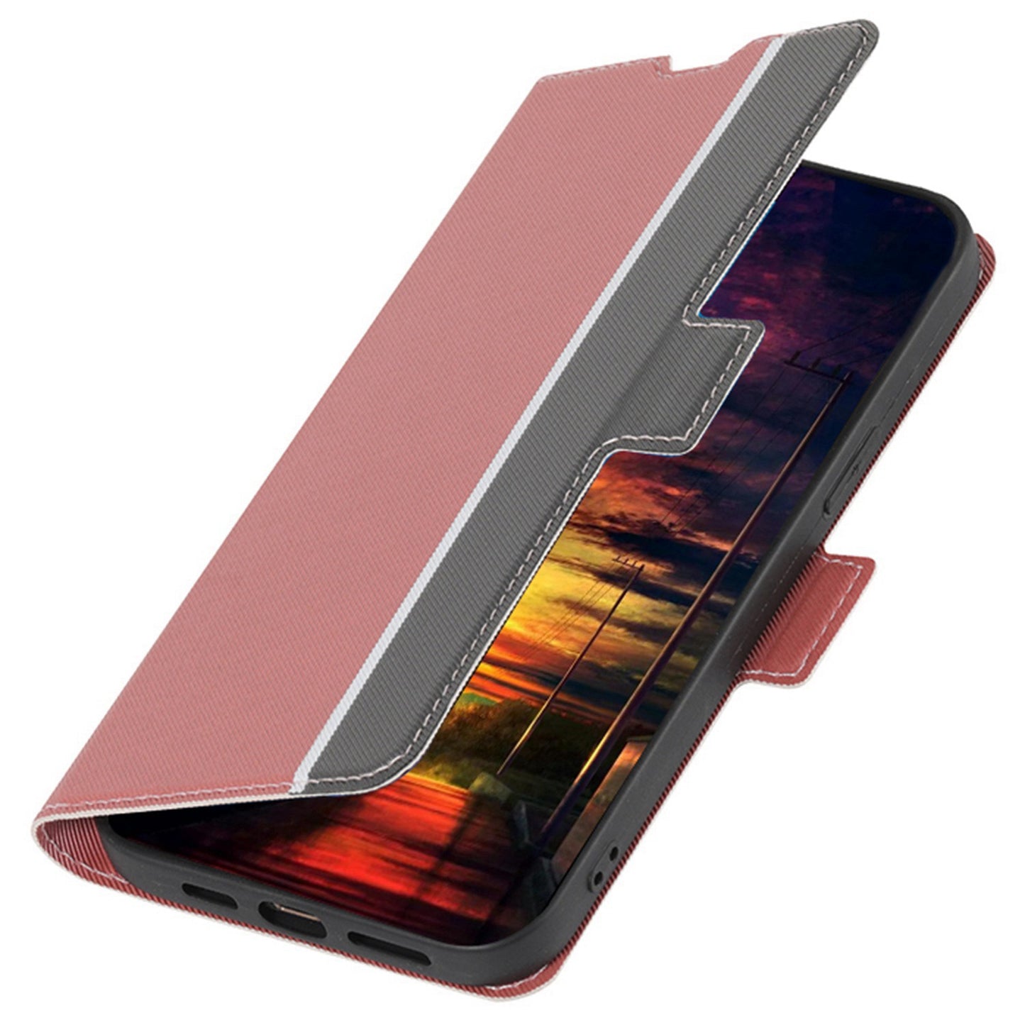 For Huawei Enjoy 50 Pro 4G / nova Y90 4G Twill Texture Side Magnetic Clasp PU Leather Stand Cover Card Slots Phone Case