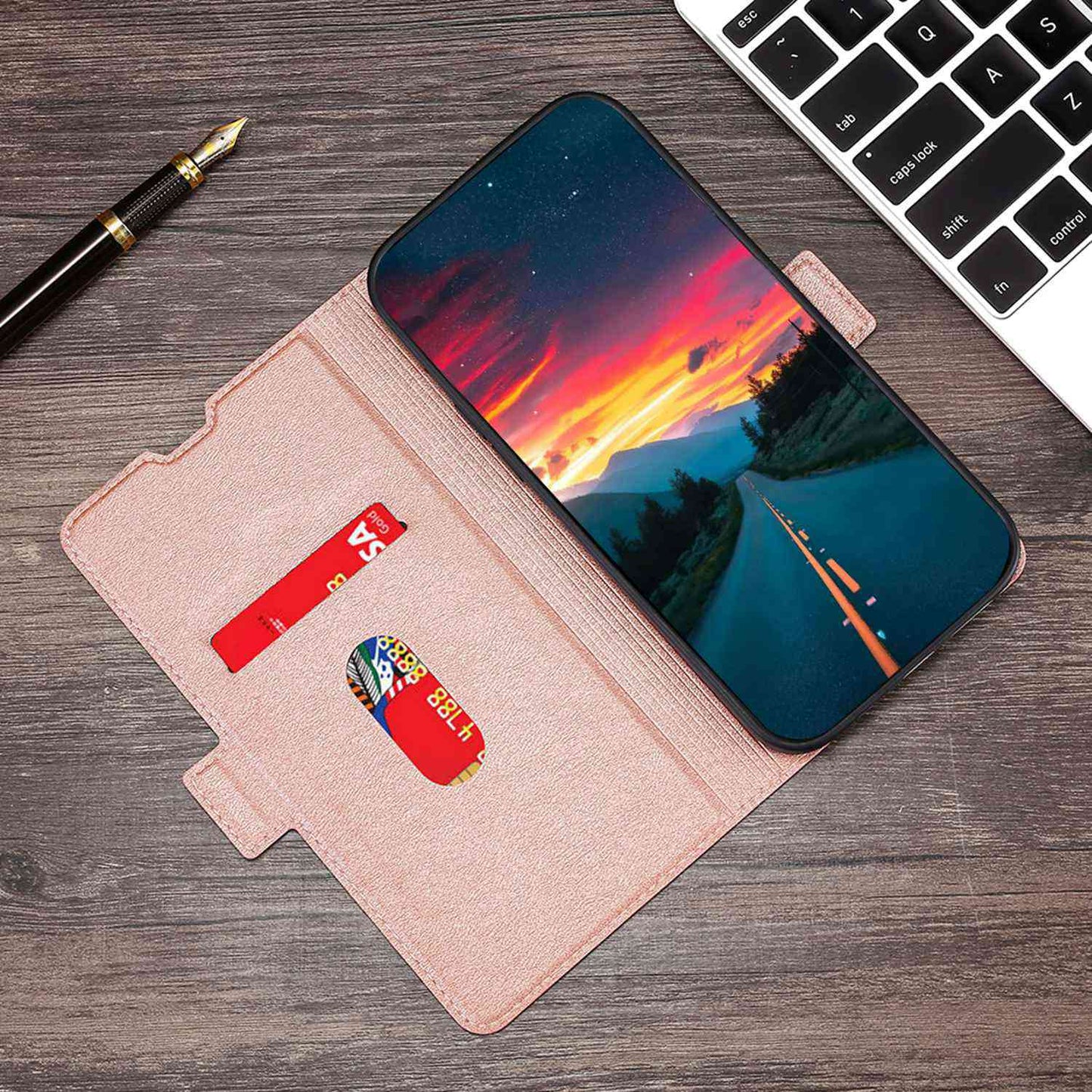 For Huawei Enjoy 50 Pro 4G / nova Y90 4G Dual Magnetic Clasp PU Leather Stand Phone Cover Card Slot Drop-proof Case