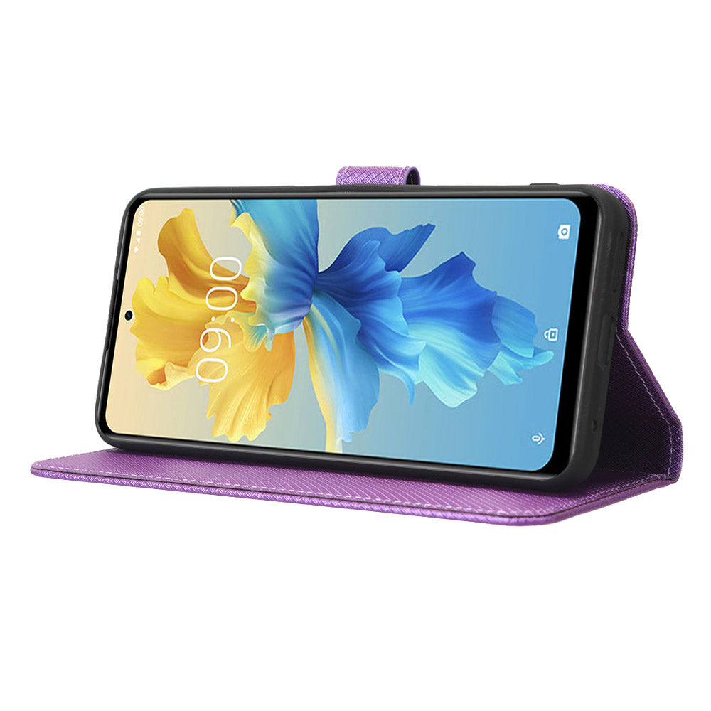 For Infinix Hot 11 2022 4G X675 Magnetic PU Leather Flip Cover Diamond Texture Wallet Stand Full Protective Folio Case