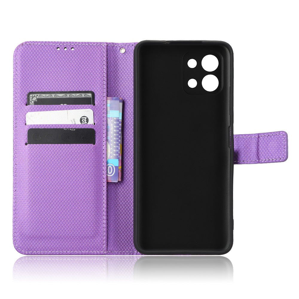 For Infinix Hot 11 2022 4G X675 Magnetic PU Leather Flip Cover Diamond Texture Wallet Stand Full Protective Folio Case