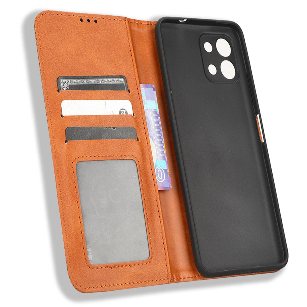 For Infinix Hot 11 4G 2022 X675 Retro Texture PU Leather Cover Imprinted Mosaic Stand Hidden Magnetic Adsorption Flip Wallet Case