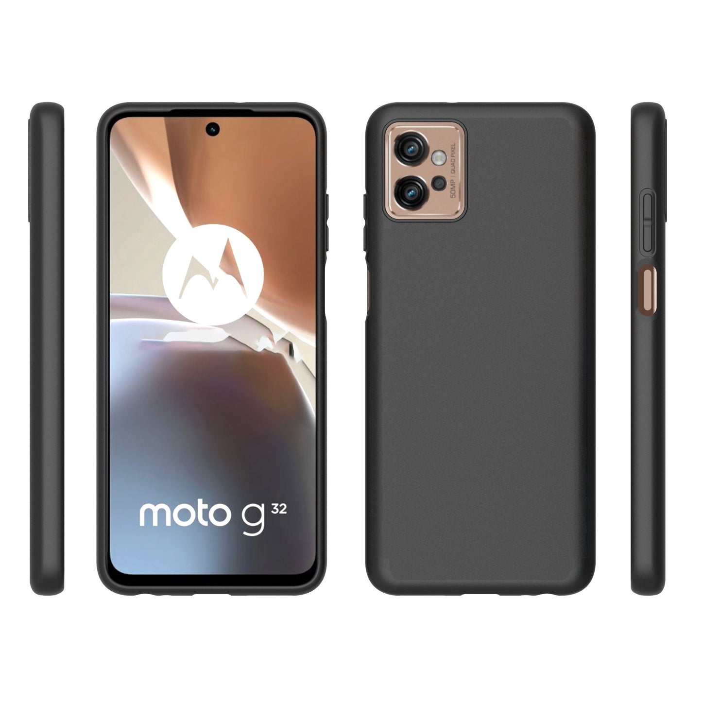 10Pcs / Pack For Motorola Moto G32 4G Thickened Soft TPU Phone Case Anti-fall Protective Phone Back Cover