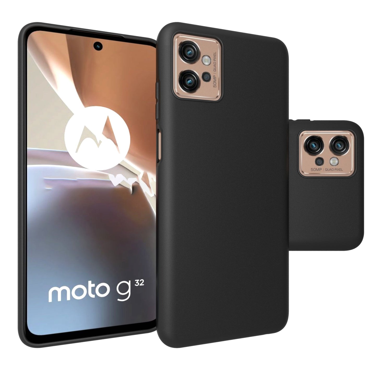 10Pcs / Pack For Motorola Moto G32 4G Thickened Soft TPU Phone Case Anti-fall Protective Phone Back Cover