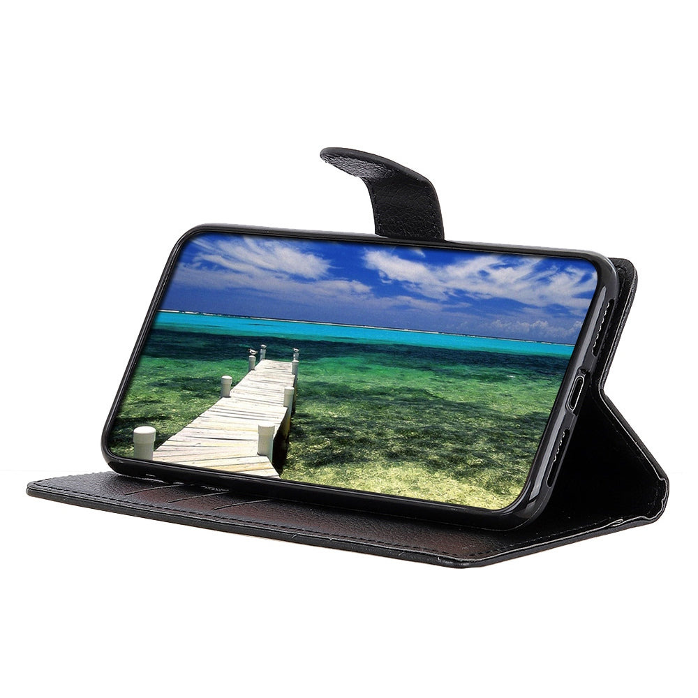 For Huawei Mate 50 4G Stand Function Magnetic Closure Wallet Case Litchi Texture PU Leather Flip Phone Shell