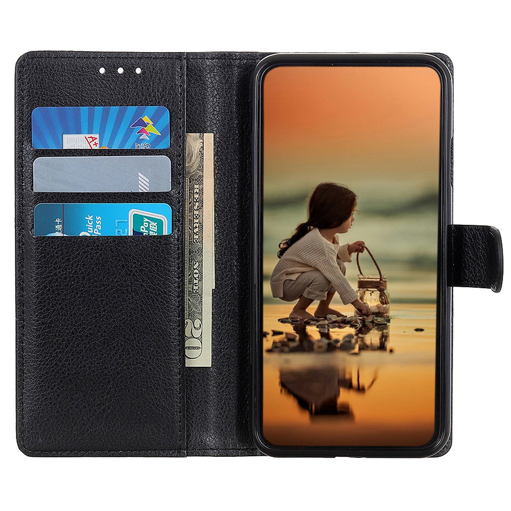 For Huawei Mate 50 4G Stand Function Magnetic Closure Wallet Case Litchi Texture PU Leather Flip Phone Shell