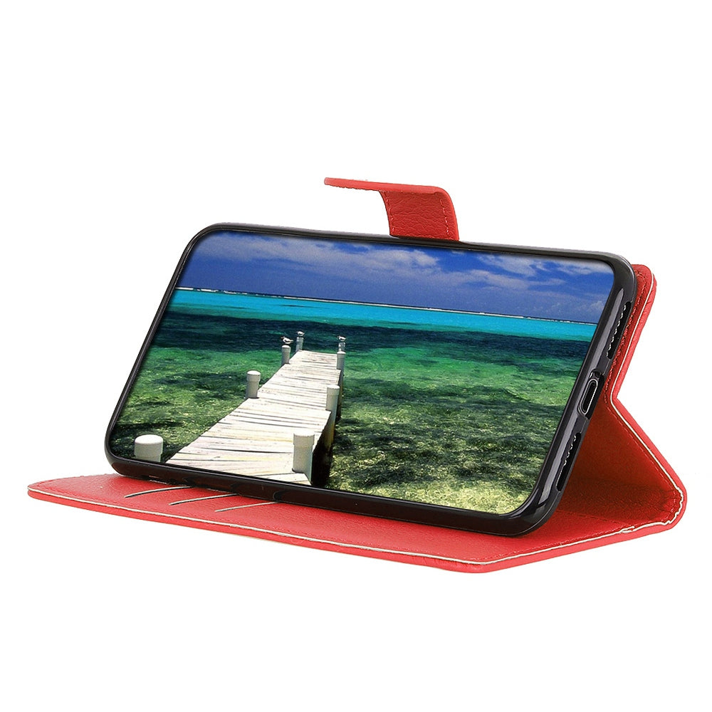 For Huawei Mate 50 4G Stand Function Magnetic Closure Wallet Case Litchi Texture PU Leather Flip Phone Shell