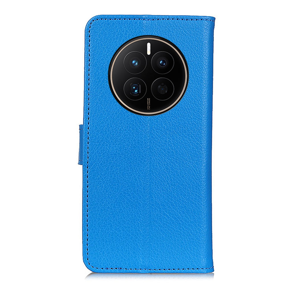 For Huawei Mate 50 4G Stand Function Magnetic Closure Wallet Case Litchi Texture PU Leather Flip Phone Shell